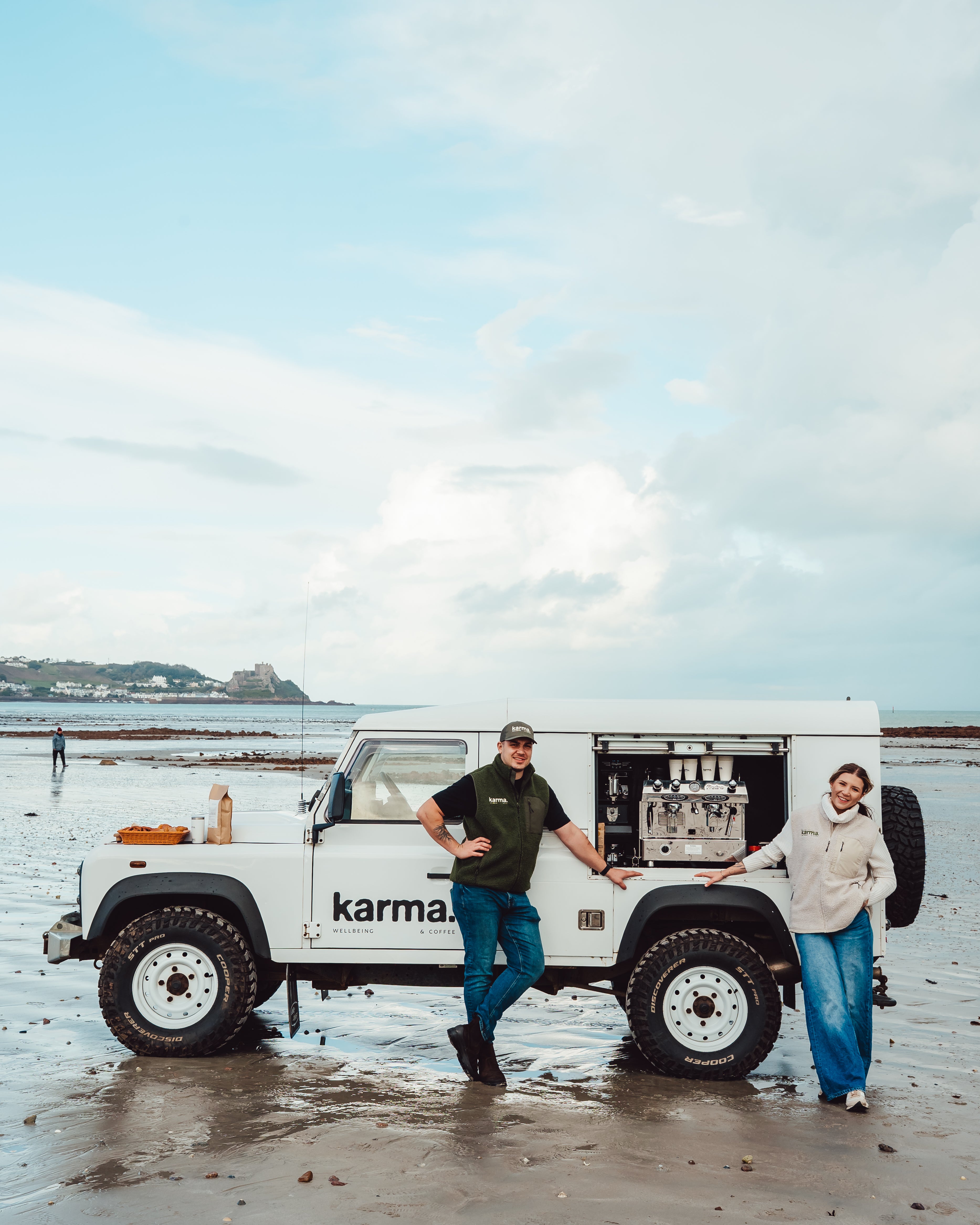 Karma’s Land Rover Defender coffee bar